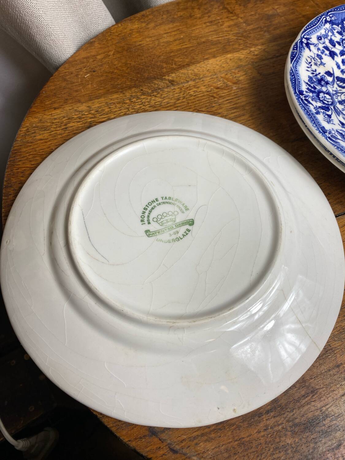 Twelve ironstone plates