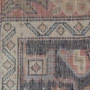 Handmade caucasian oriental wool runner rug blue traditional entranceway rug 140x300cm