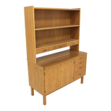 Scandinavian oak chest of drawers-bookcase, Sweden, 1960