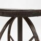 Industrial black metal stool with unique frame, France ca. 1920