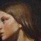 Peinture italienne du 19e siècle, portrait d'une jeune fille