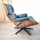 Fauteuils Lounge Eames ,production Herman Miller, avec ottoman. En cui