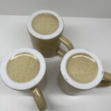 6 stoneware beer mugs