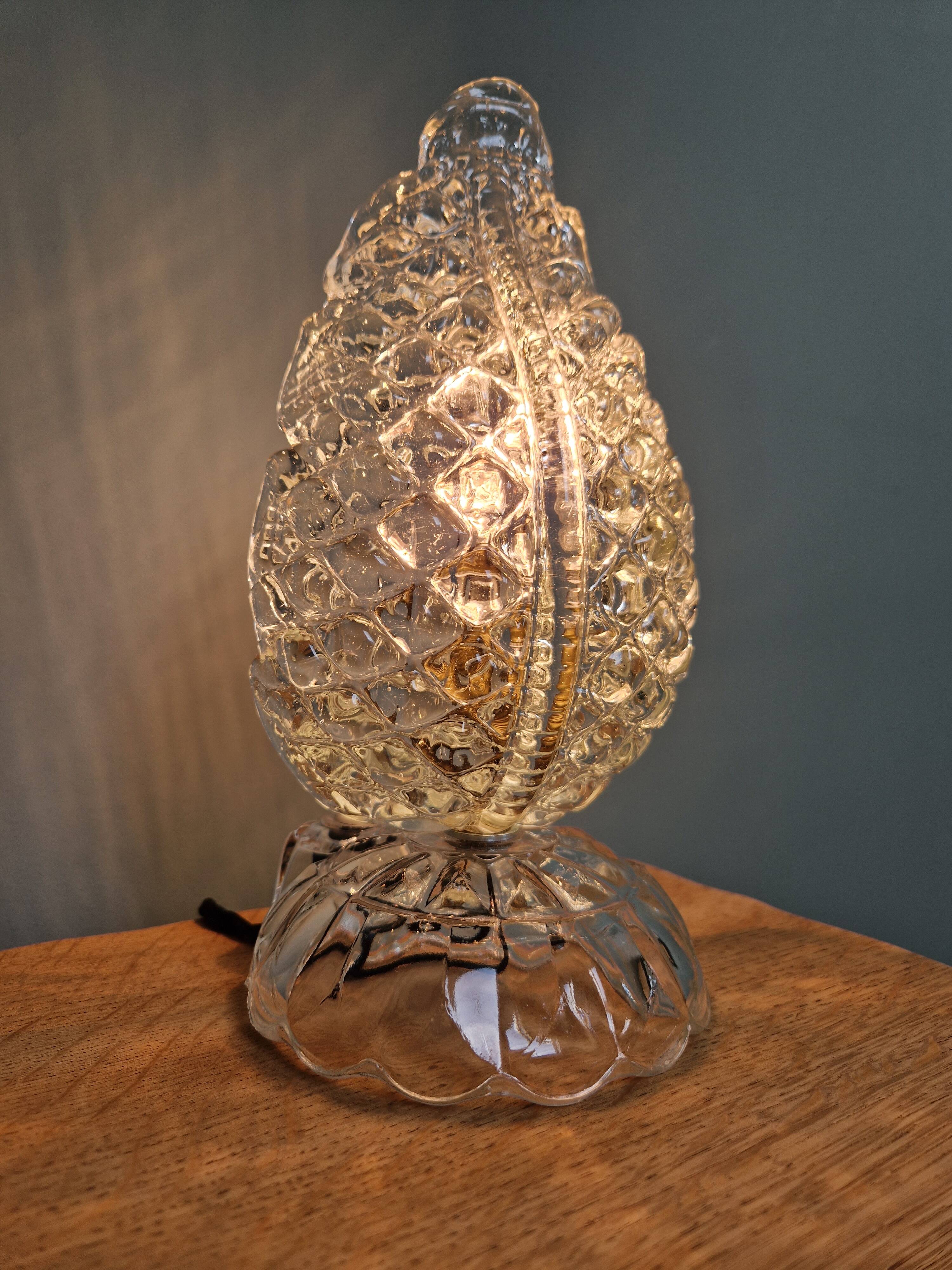 Murano glass table lamp, Barovier & Toso, 1950s