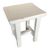 Tabouret de Traite Bois Blanc Vintage