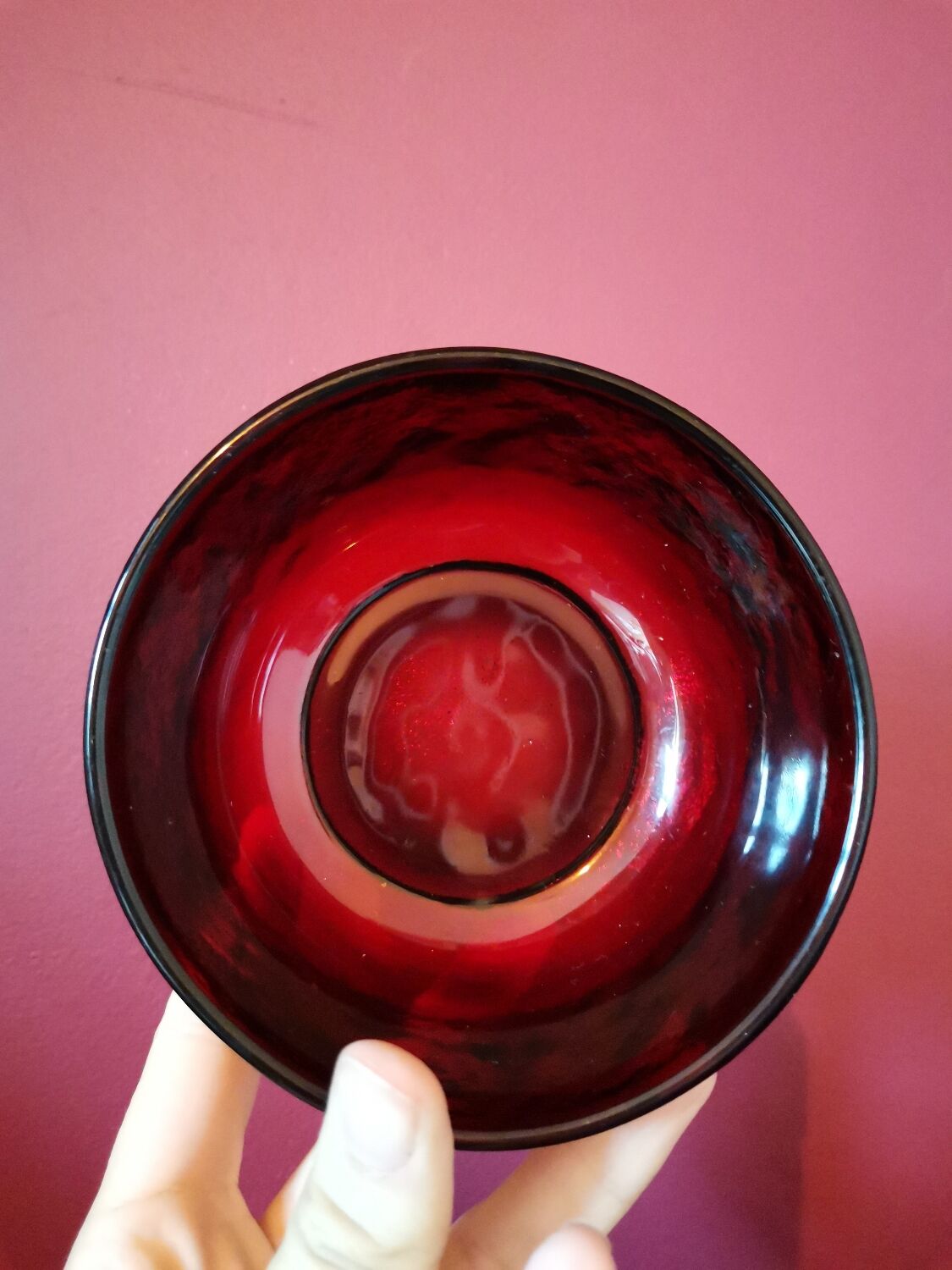 Red glass retro cup
