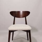 Ensemble de 4 chaises de salle à manger blanc cassé design scandinave