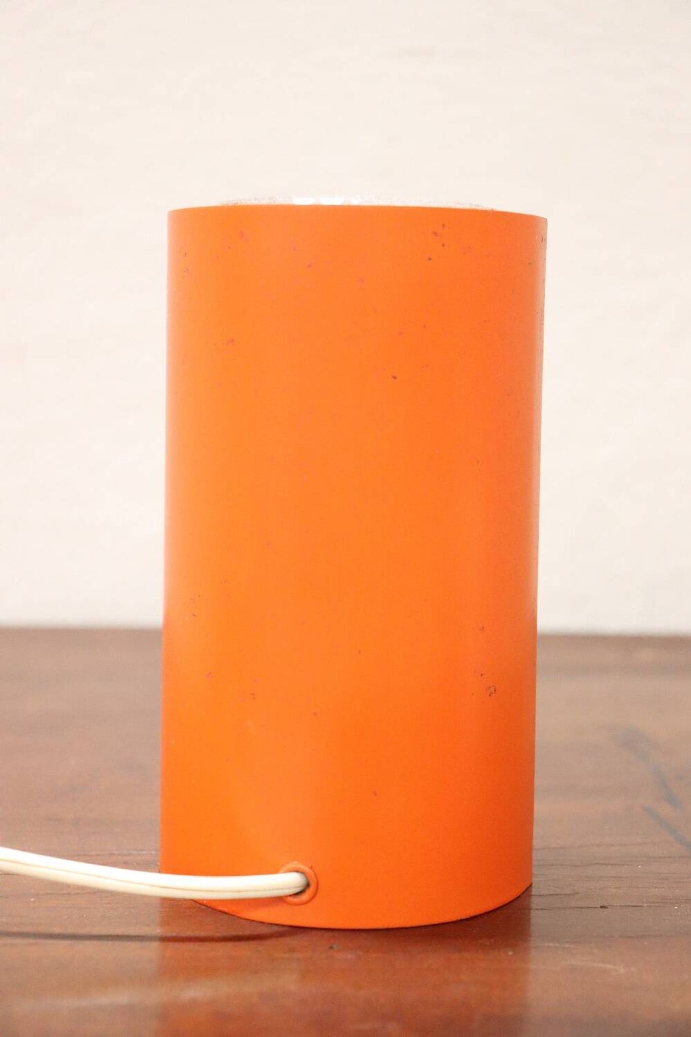 Murano Glass and Orange Metal Table Lamp, Italy, 1950s