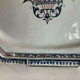 Plat de présentation Faïence polychrome de Rouen XVIII siècle