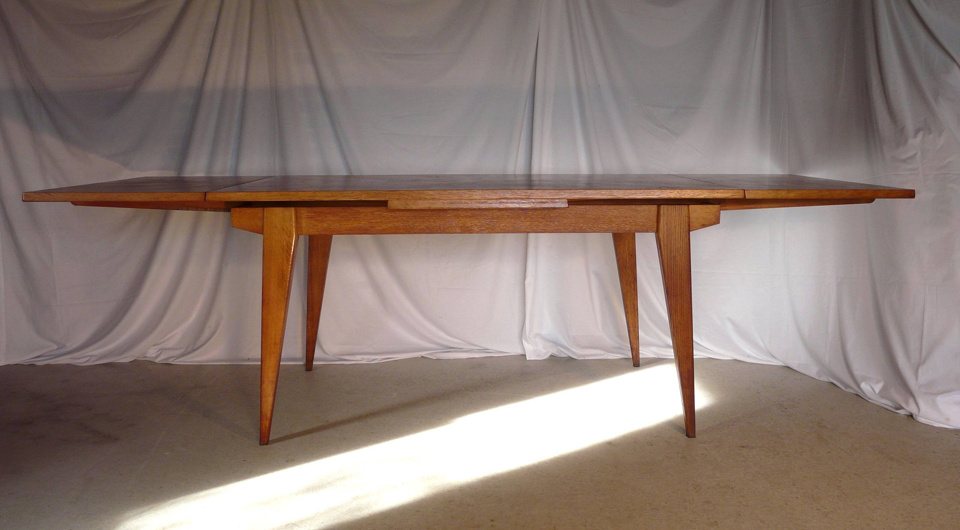 Vintage extendable rectangular table from the 1950s