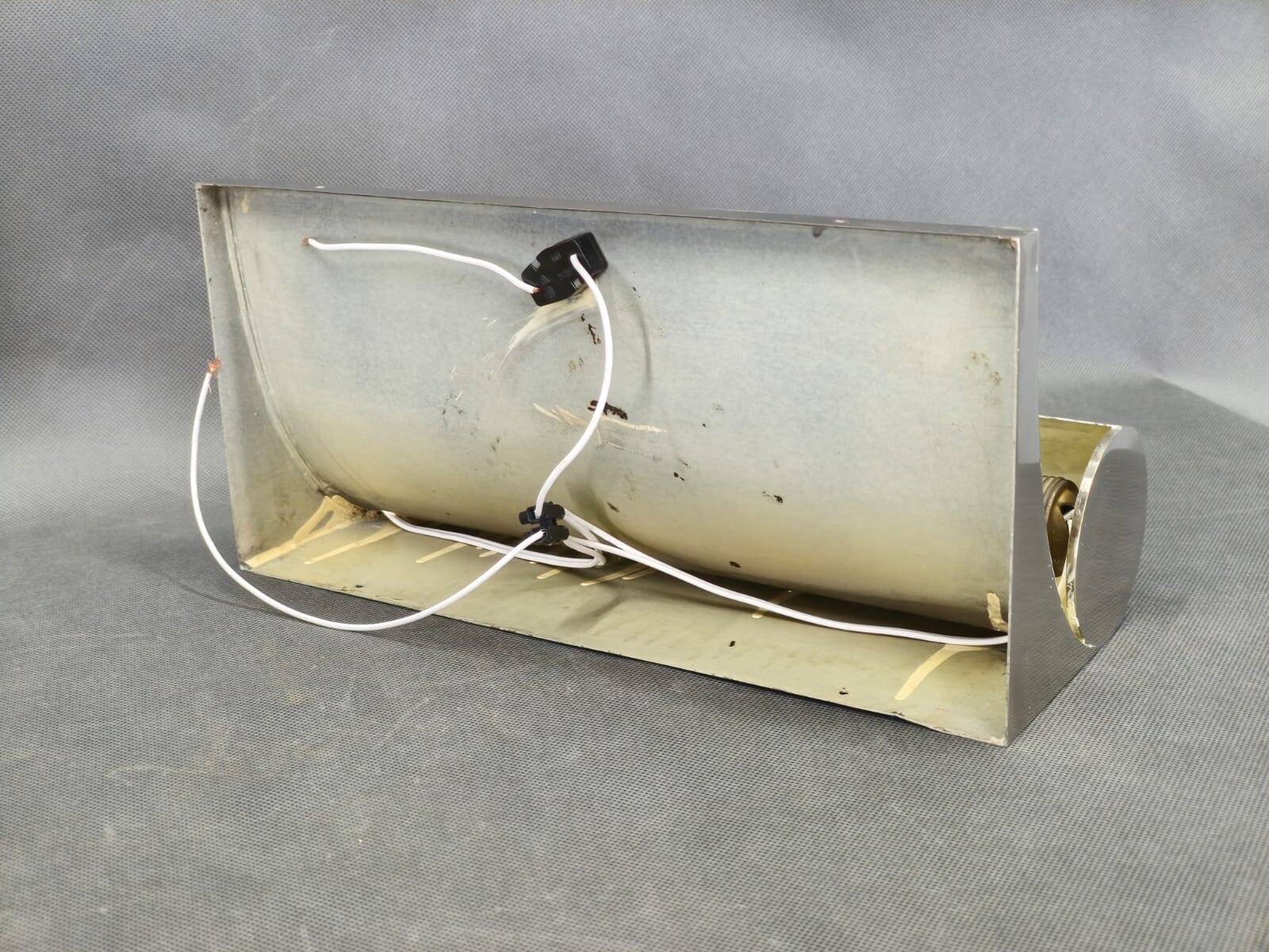 Rare Bauhaus Nickel Wall Lights, Czechoslovakia, 1930s