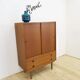 High teak cabinet with sliding doors, 1960s