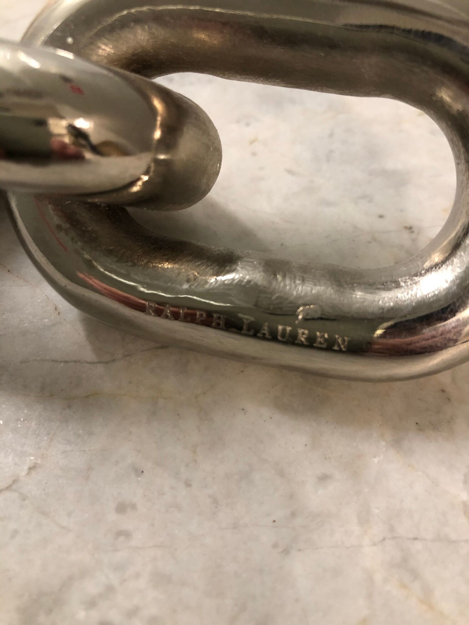 Ralph Lauren silver metal paperweight
