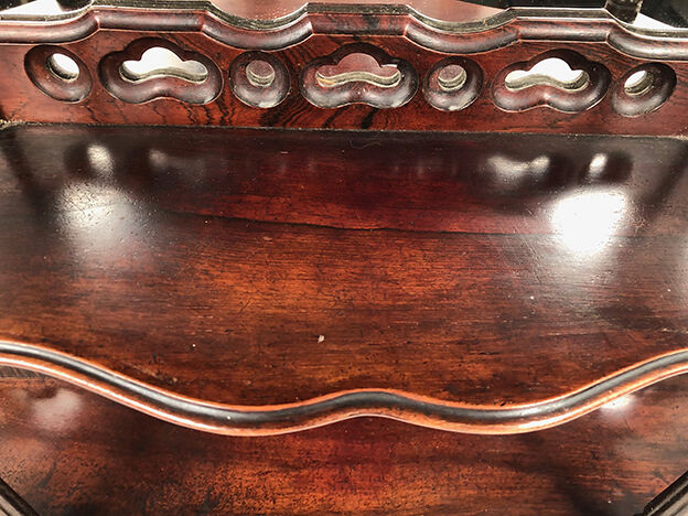 Napoleon III wall mount veined mahogany or violet wood