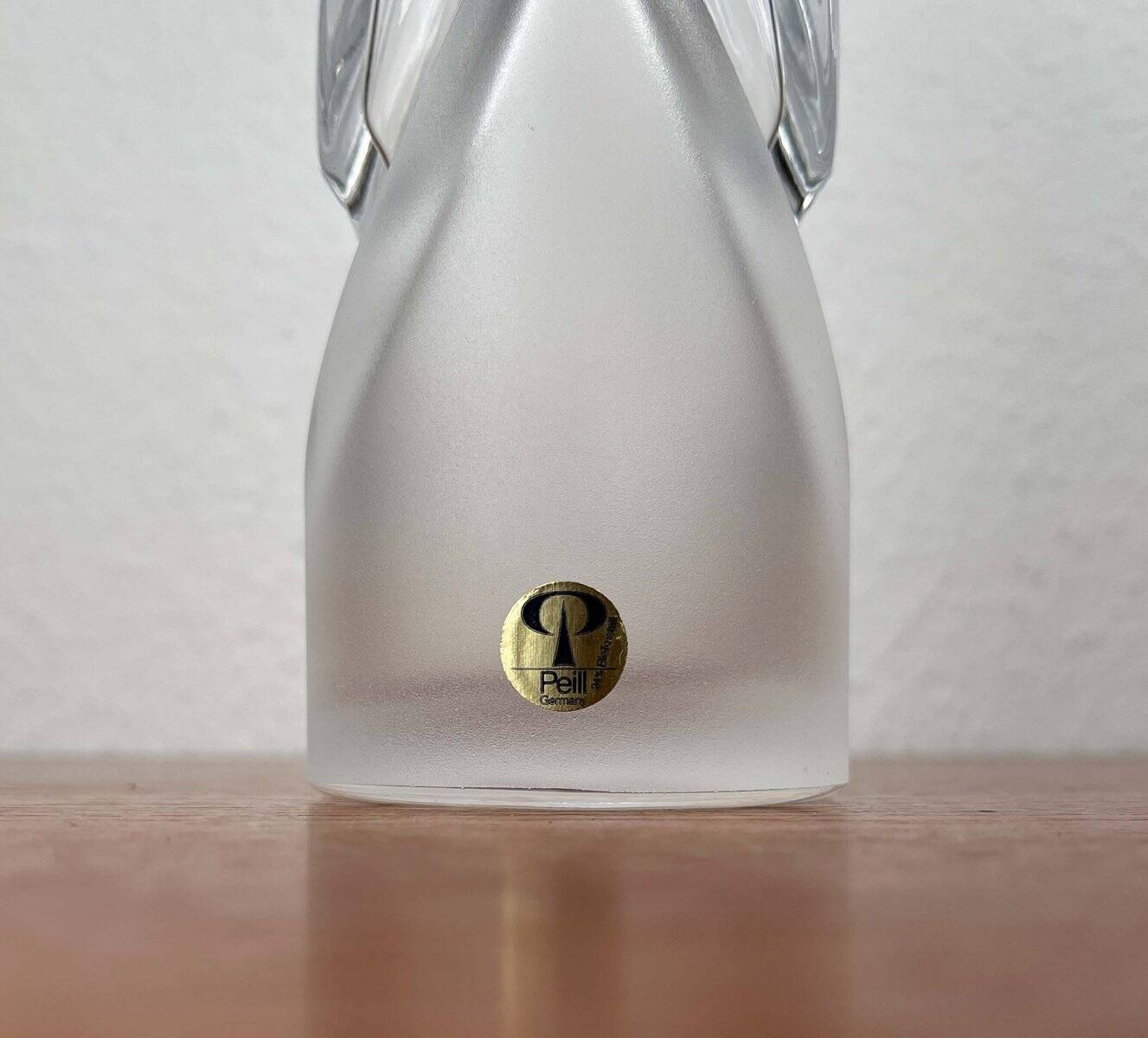 Vintage glass vase from the German Malachit series by Peill & Putzler, 1970s.