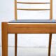 Series of 4 vintage chairs in wood and skaï