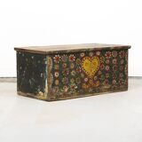 Antique Folk Art Painted bridal chest