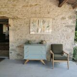 Commode vintage pieds compas