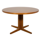 Mid-Century Round Teak Extendable Dining Table from Vejle Mobelfabrik