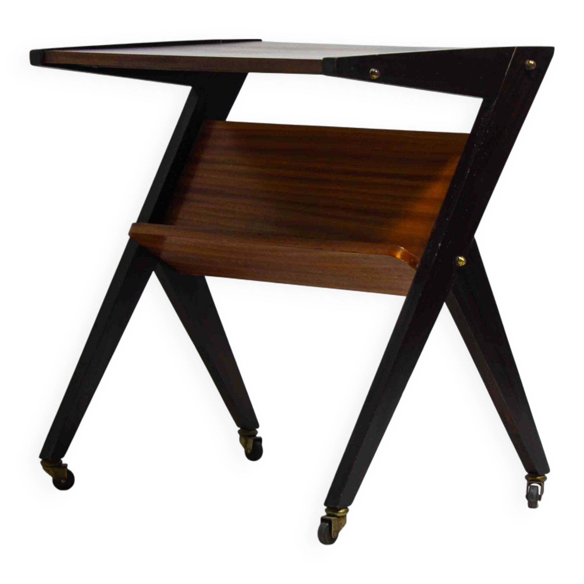 Z-shaped mid-century bar trolley, Belgium 1960s