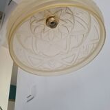 Suspension abat-jour Art Déco jaune clair
