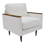 Fauteuil original des années 70 ZWP-08 bouclé blanc
