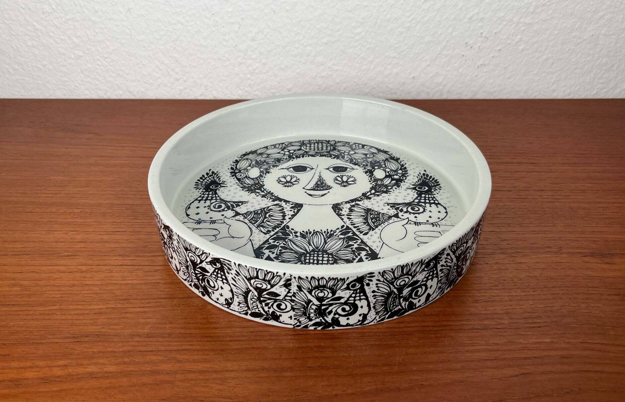Modern Danish Flora bowl from the mid-century by Bjørn Wiinblad for Nymölle, Denmark, 1960s.