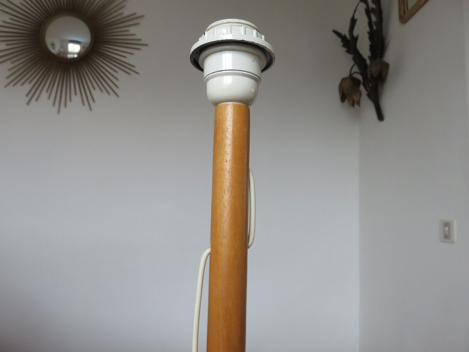 Scandinavian wooden lamp Denmark 1980