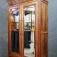 Louis XVI style wardrobe in walnut with blond patina circa 1880