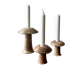 Set of three ceramic mushroom oil lamps by Freek Berends from the 1970s.