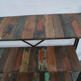 Industrial shelf in iron and wood