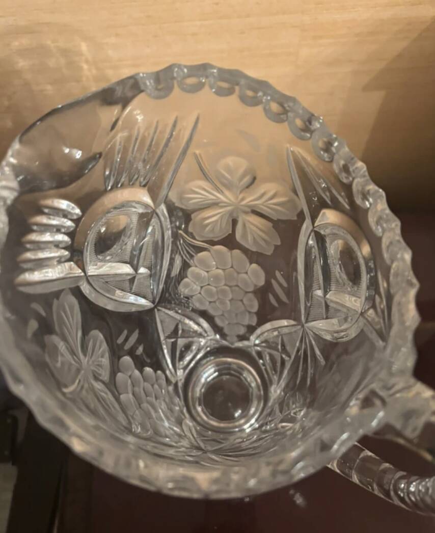 cut crystal carafe 1880-1910