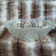 Antique cut glass salad bowl