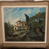 20th century painting framed and signed