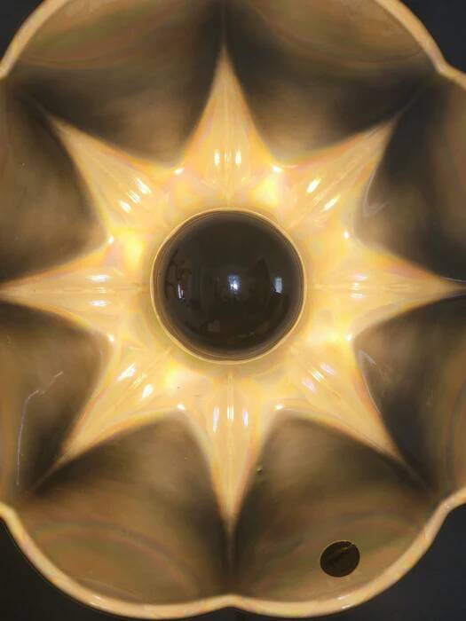 Mid-century iridescent porcelain wall lamp by Goebel for PAN Germany 1970s