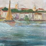 Ancient table, marine, oil on canvas year 70