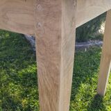 Farmhouse table in natural raw solid oak