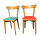 Duo of bistro chairs Luterma red/green