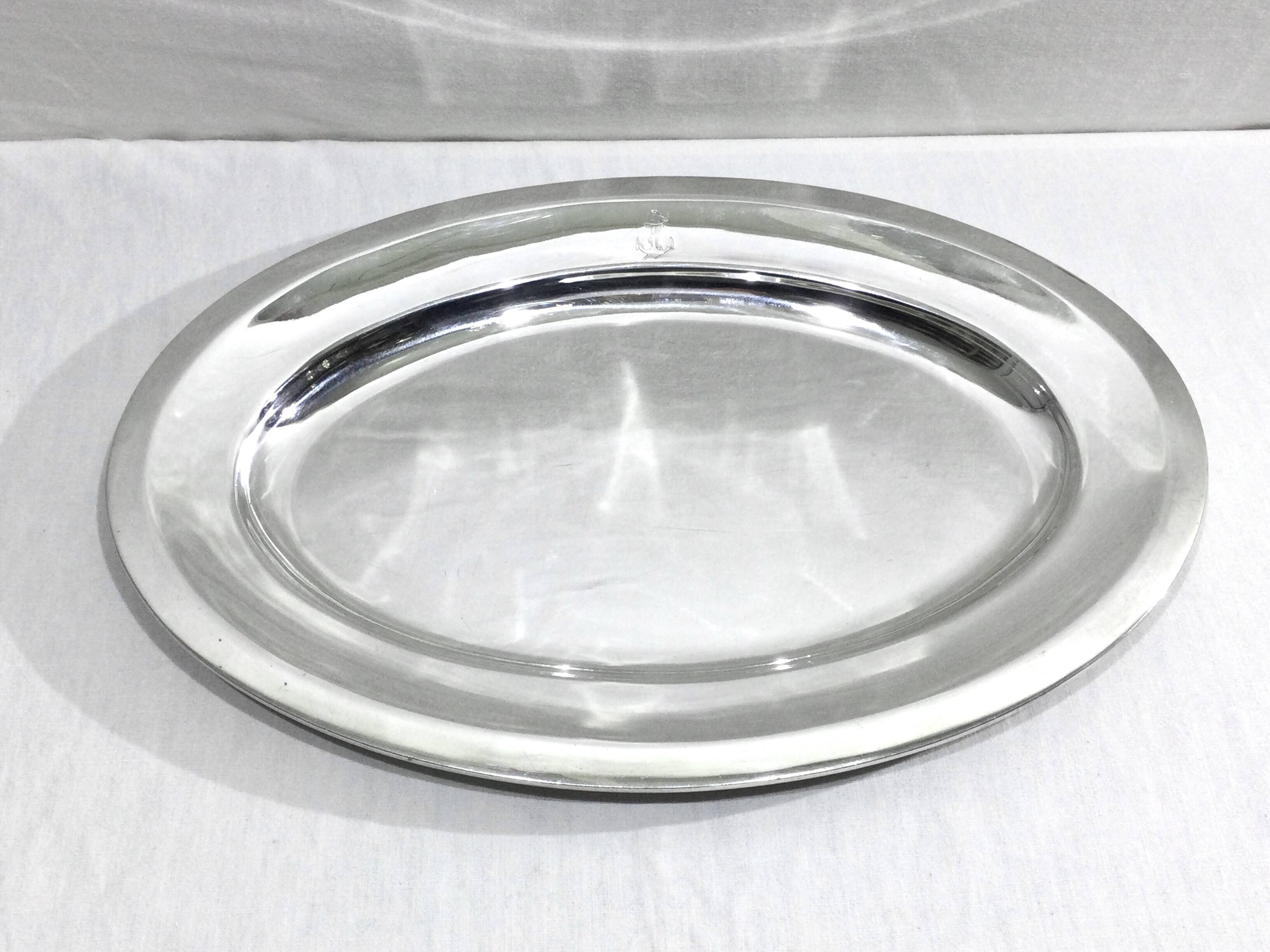 Soh - silver metal navy serving dish