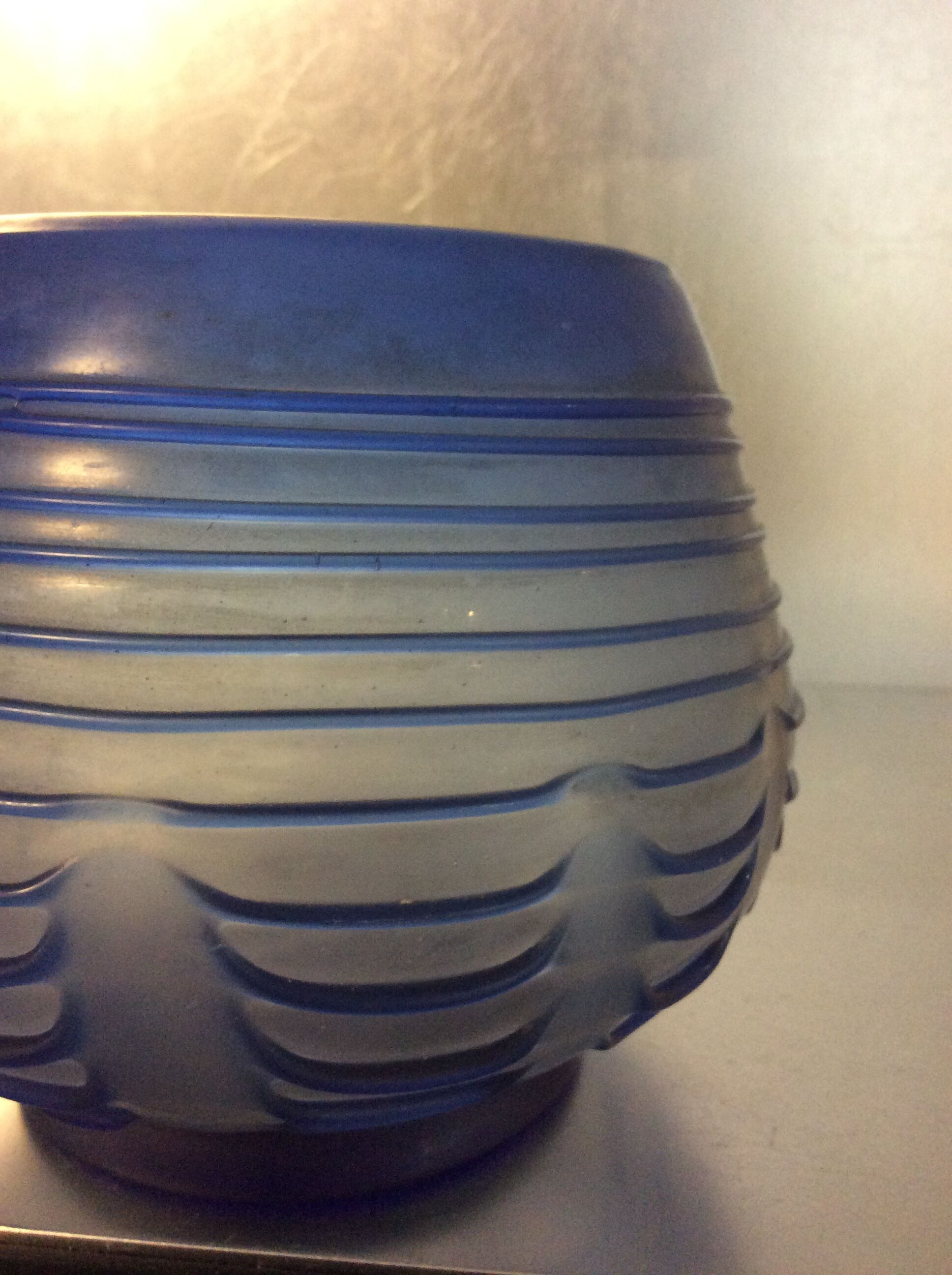 Vintage ball vase in glass paste