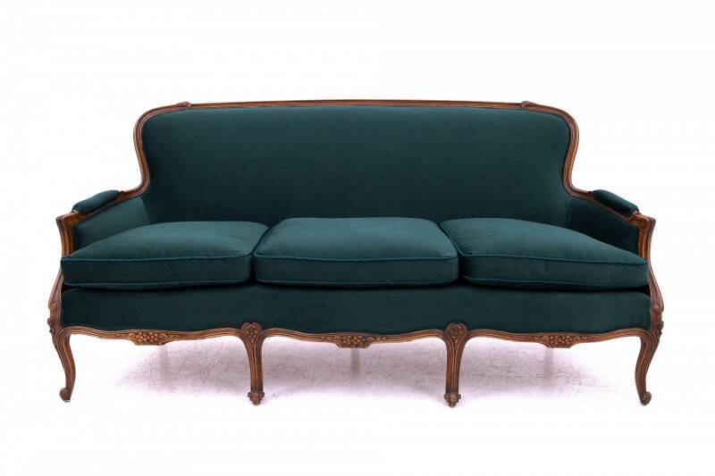 Antique sofa, late 19th century, France, after renovation.