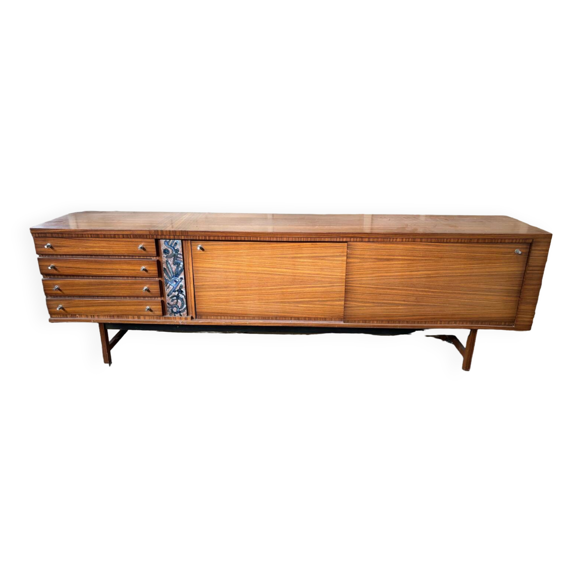 Vintage 1950/60 sideboard with ceramic