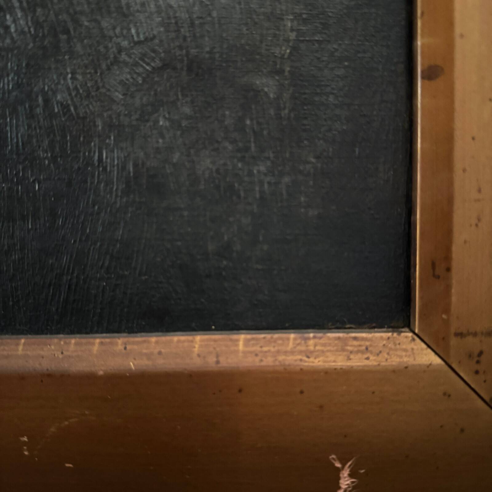 Oil on canvas portrait of a man wearing glasses and a mustache, early 20th century