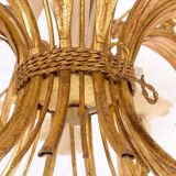 80's "Hollywood Regency" wheat sheaf chandelier
