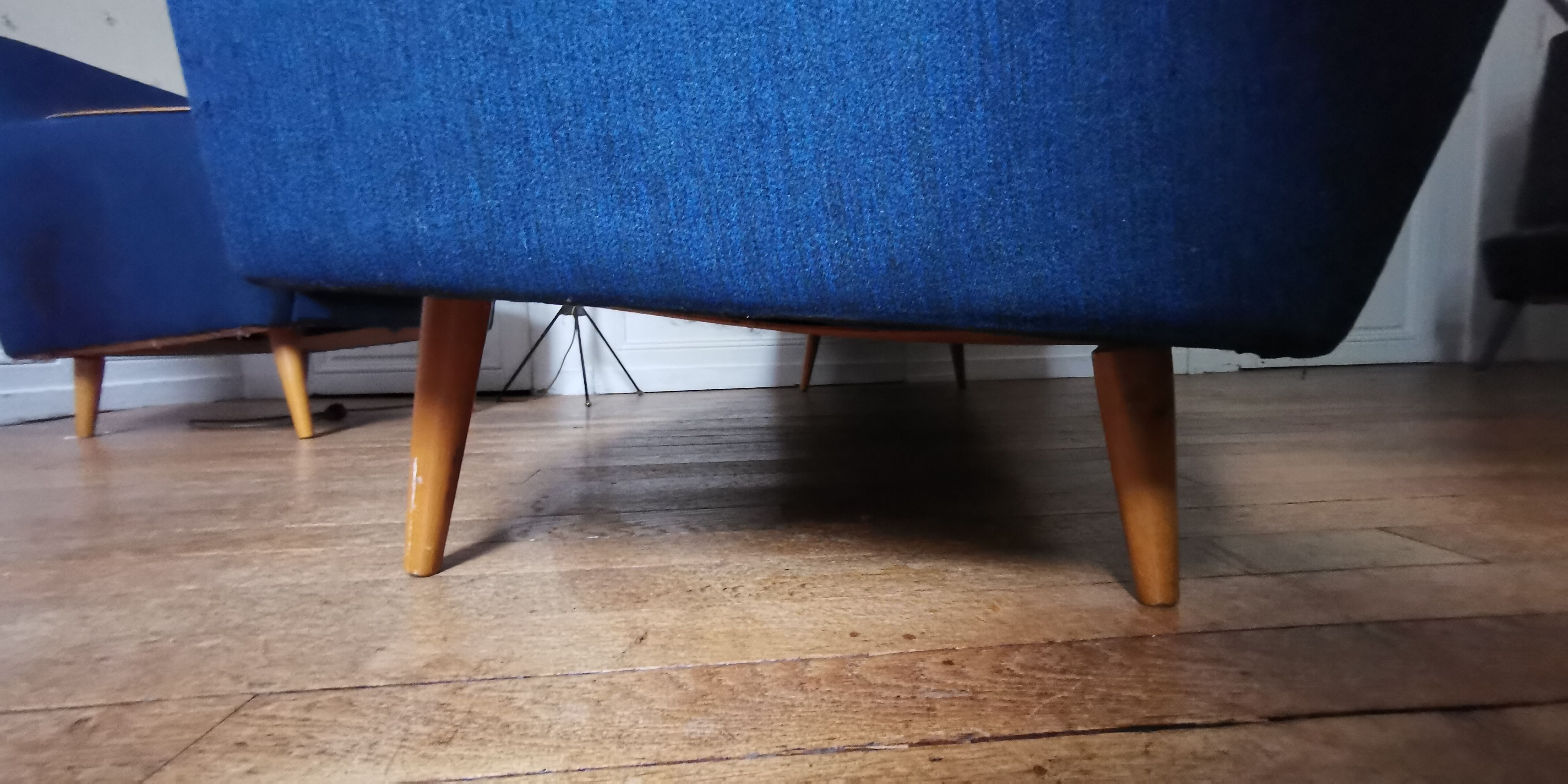 Duo 1 sofa daybed 1 club chair year 50 60 blue