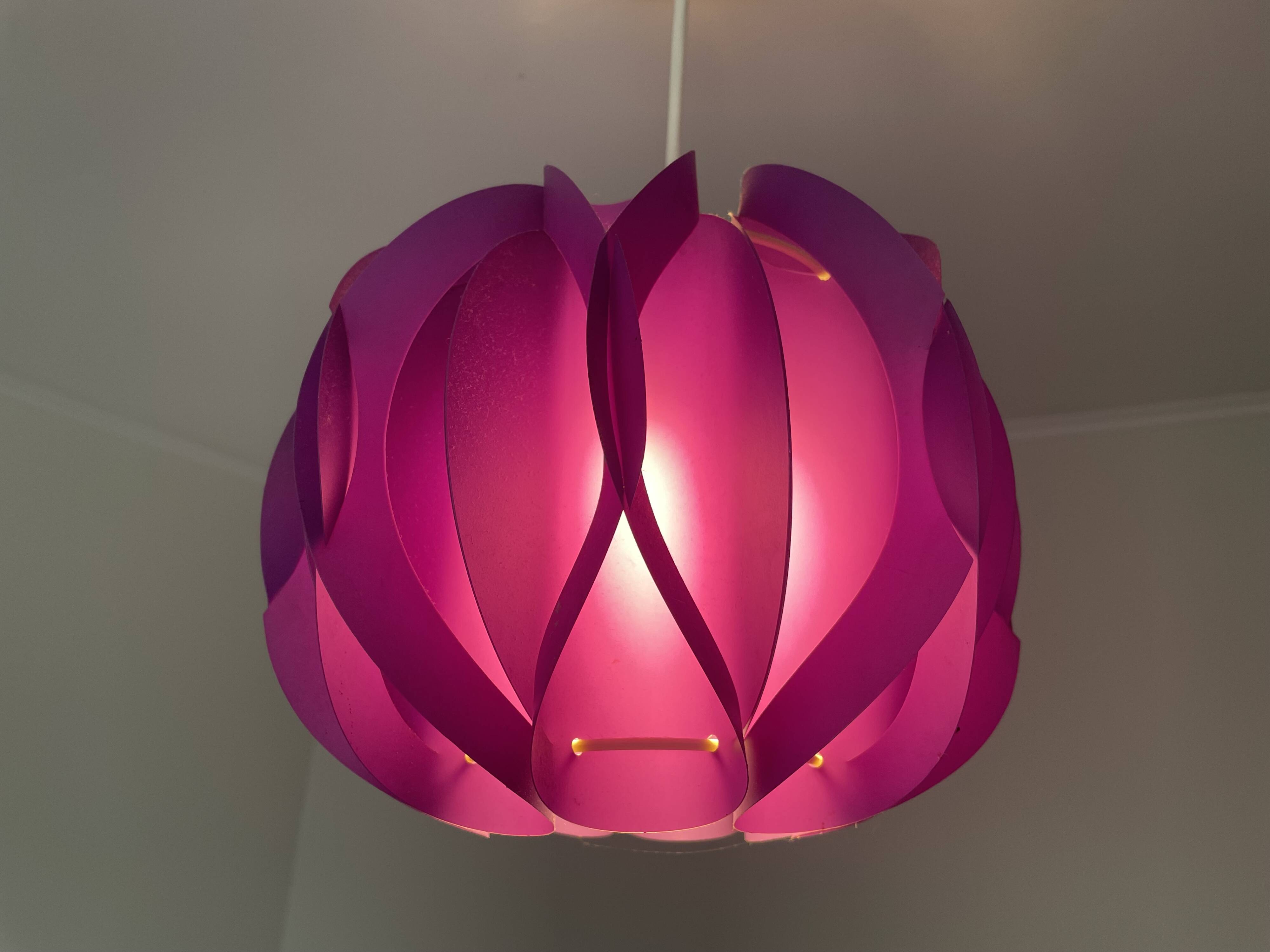 Purple Mid Century Modern lamp from 1970s