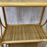 Vintage rattan floor