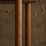 Modern Scandinavian tripod stool from the 20th century with a circular seat, 1970s.