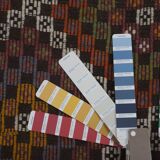 Turkish Geometric Jajim Flat-Weave Textile - Dining Room Kilim 5'3" X 8'10"