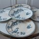 Set of 5 flat plates Iron Earth Longwy model ""